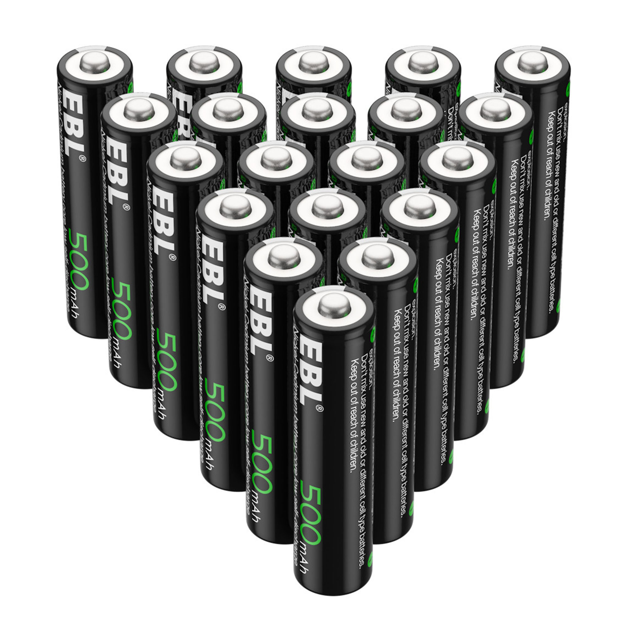 EBL 8 Pcs AAA 1.2V Rechargeable Batteries 500mAh Ni-Cd Battery for TV Keyboards