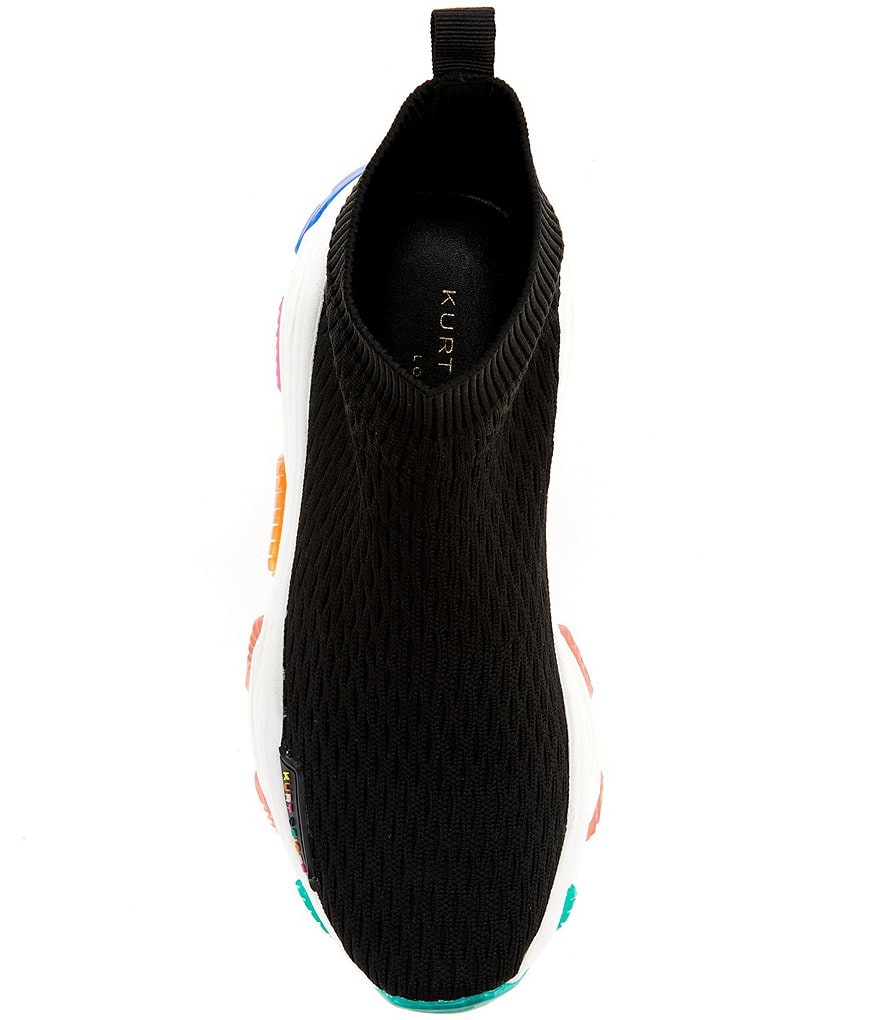 Kurt Geiger London Lettie Knit Slip-On Rainbow Chunky Outsole Sock Sneakers