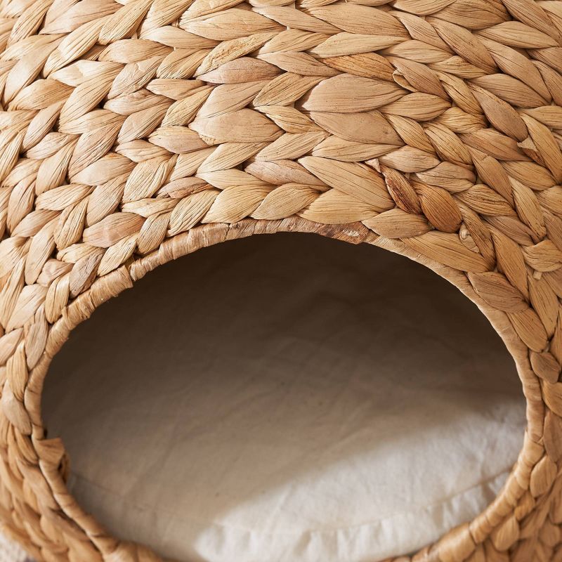 Vifah Amelia Water Hyacinth with Cushion Cat House Bed - M