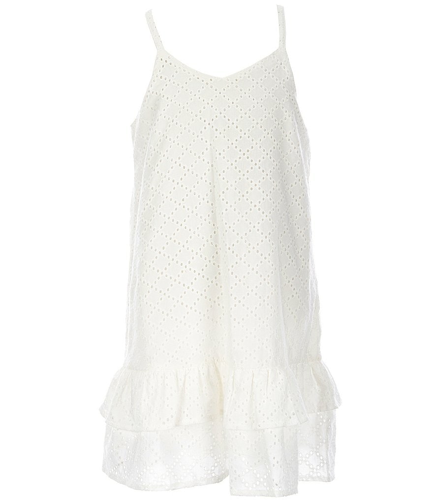 Angie Big Girls 7-14 Stripe Ruffle-Hem Maxi Dress