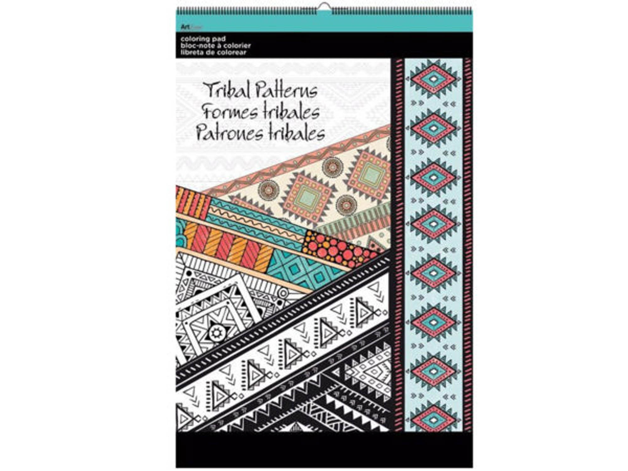 Bulk Buys Decorative Tribal Patterns Large Coloring Pad - Pack of 8