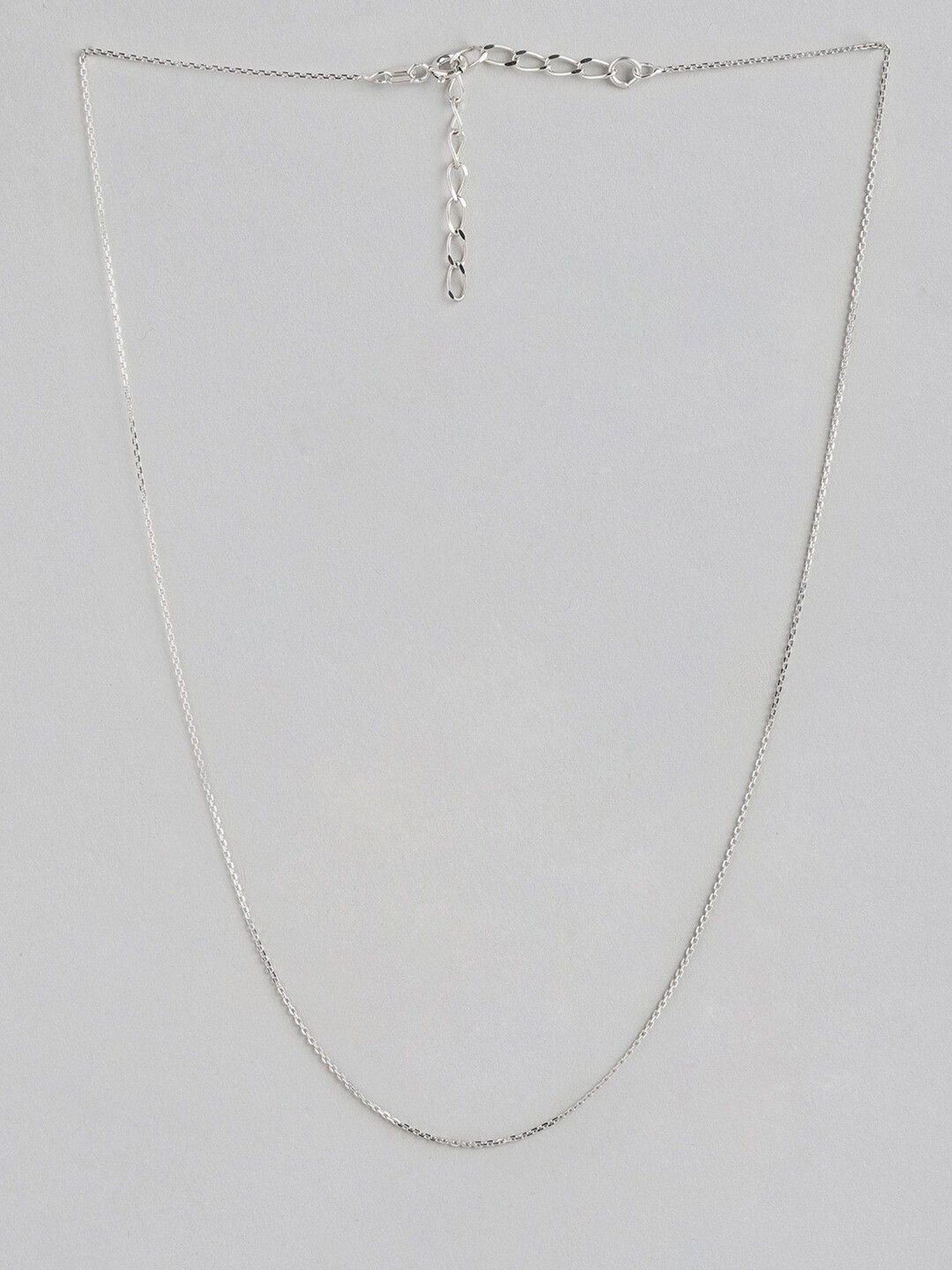 Zavya 92.5 Sterling Silver Rhodium-Plated Chain for Women