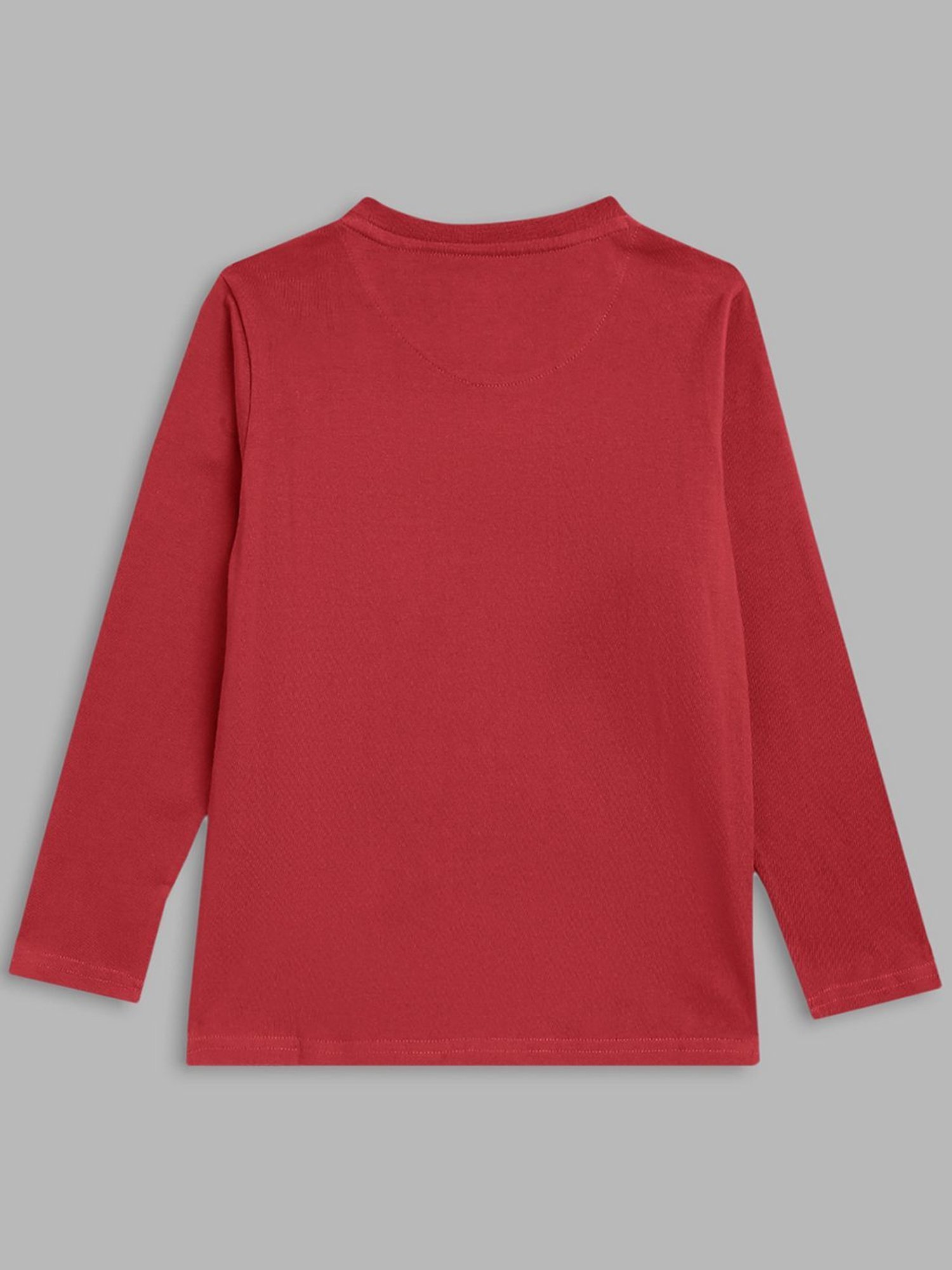 Blue Giraffe Kids Maroon Cotton Printed Full Sleeves Sweatshirt