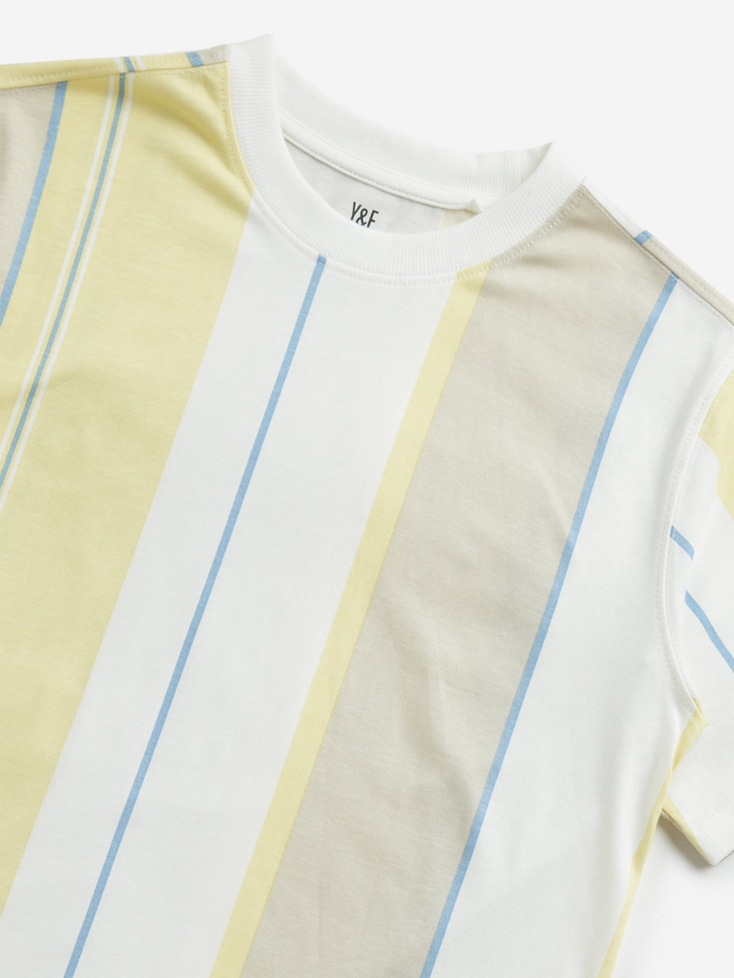 Y&F Kids by Westside Yellow Striped Design T-Shirt