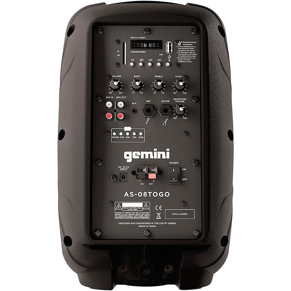 Gemini AS-08 TOGO Passive speaker with 8 in. woofer.