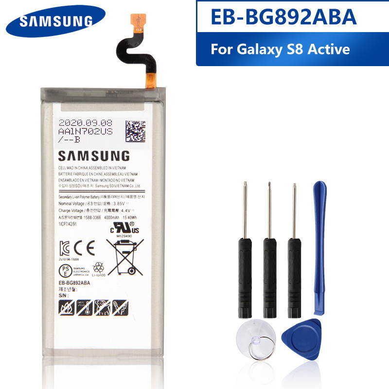 Original Samsung Replacement Phone Battery EB-BG892ABA For Samsung Galaxy S8 Active Authentic Rechargeable Battery 4000mAh
