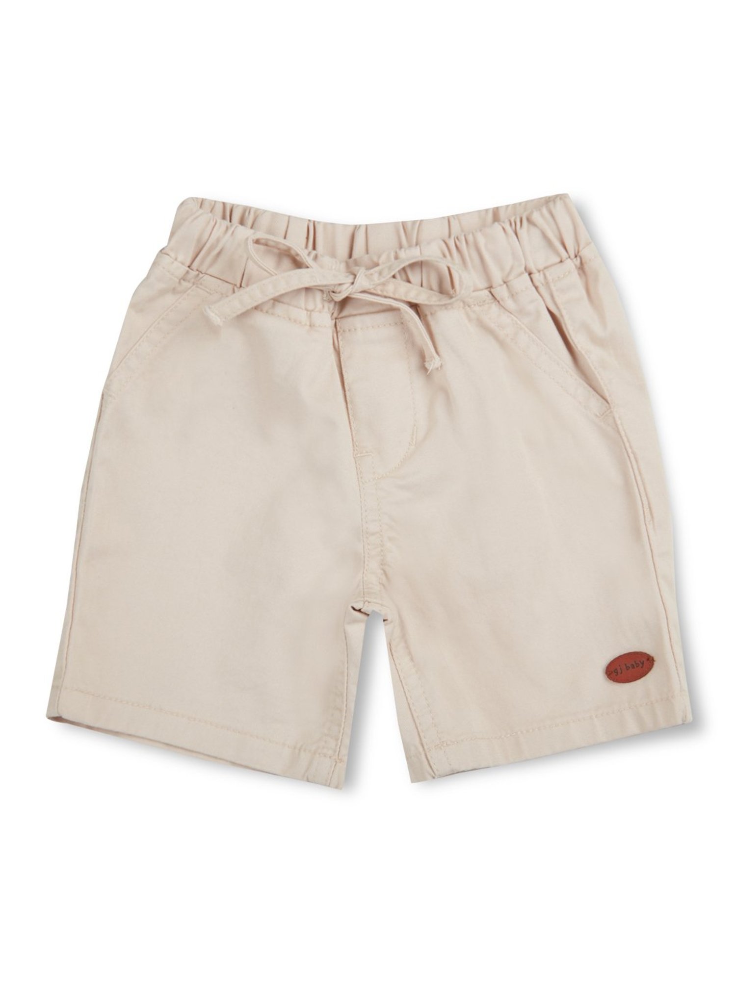 GJ baby Beige Solid Bermuda