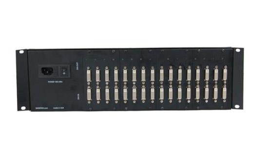 Smart AVI - RK-DVS-TX4S - SmartAVI Powered Rack/Chassis with DVI-D 2-Port CAT6 STP Transmitter with Local Loop - 4 Input
