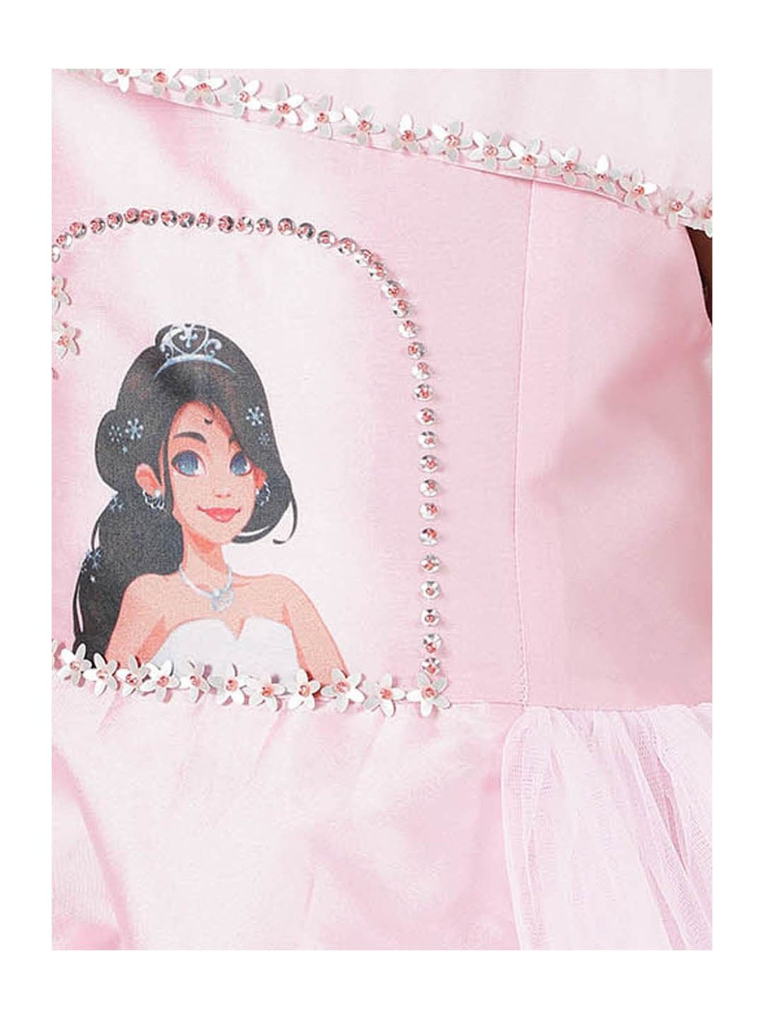 A Little Fable Pink Printed Gown