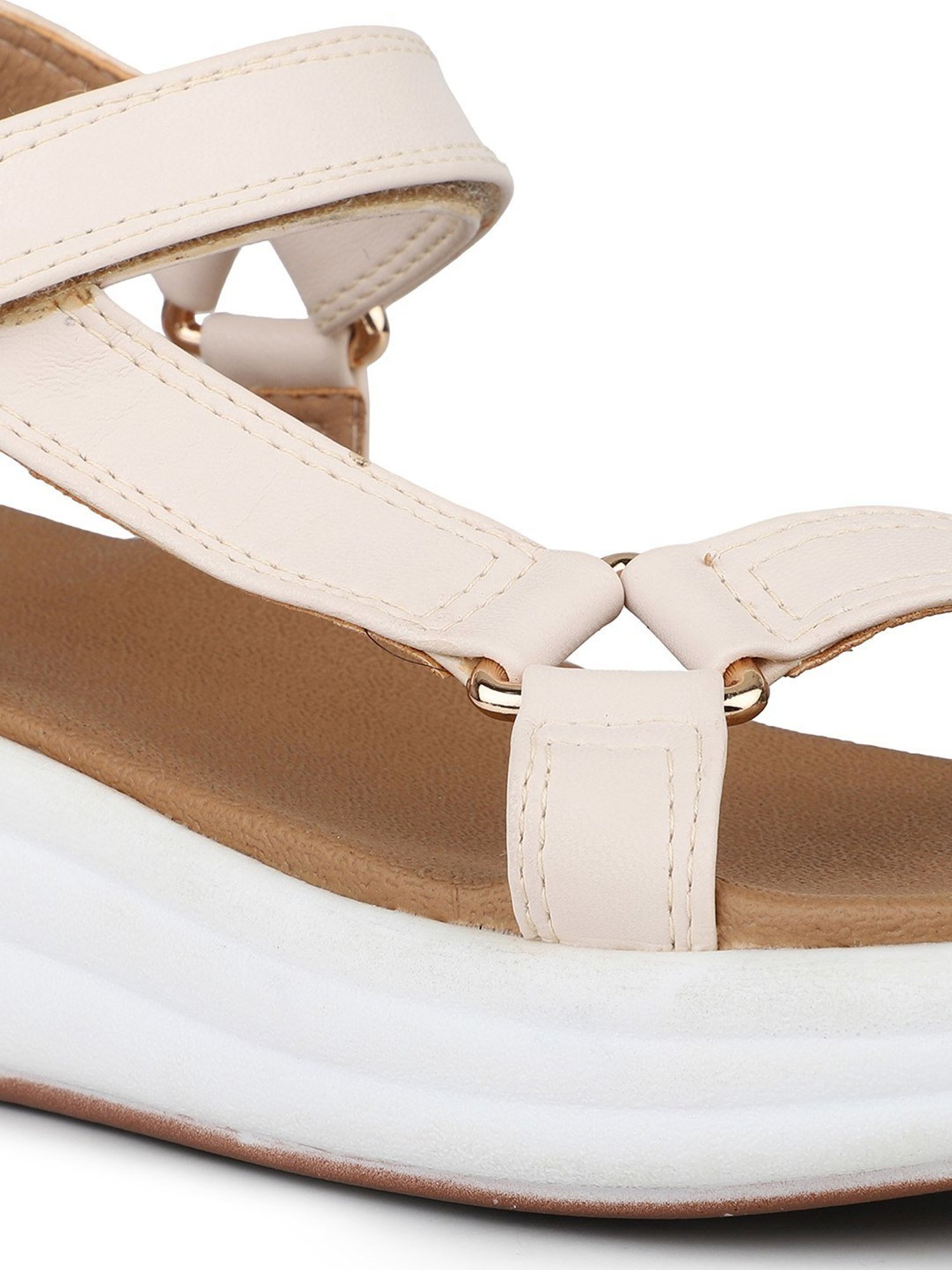 Inc.5 Women's Cream Floater Sandals