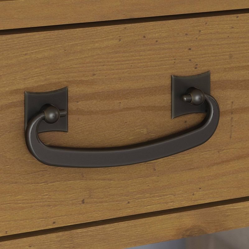 Set of 2 Ironworks End Tables Vintage Golden Pine - Kathy Ireland Home