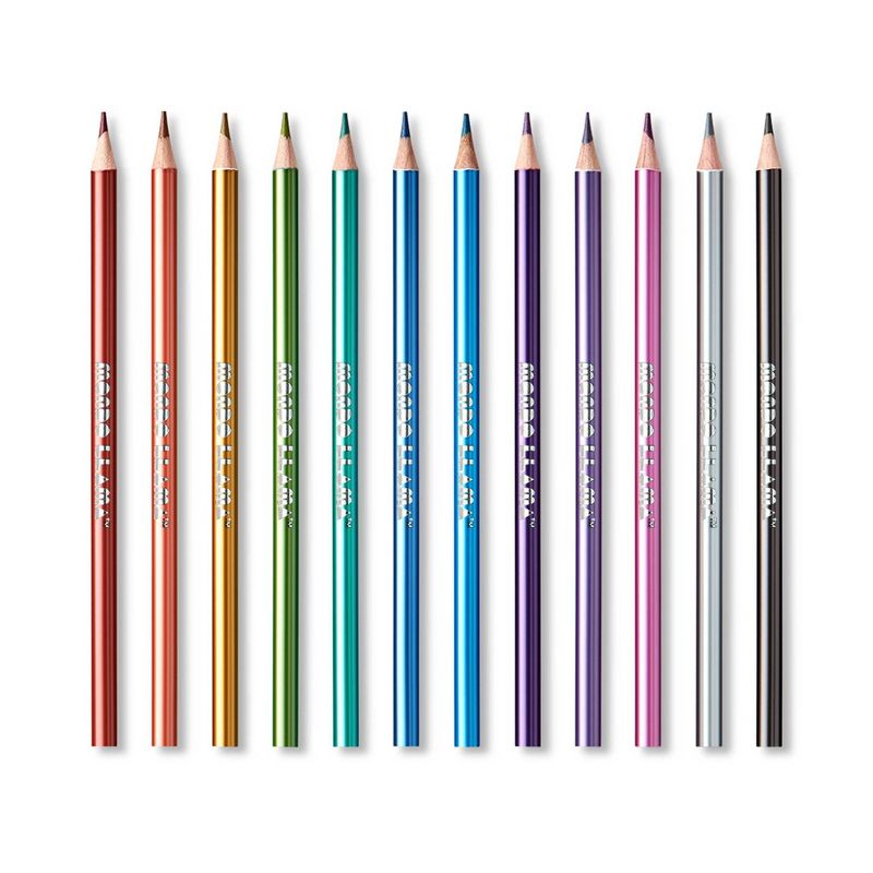 12ct Colored Pencils Metallic - Mondo Llama™