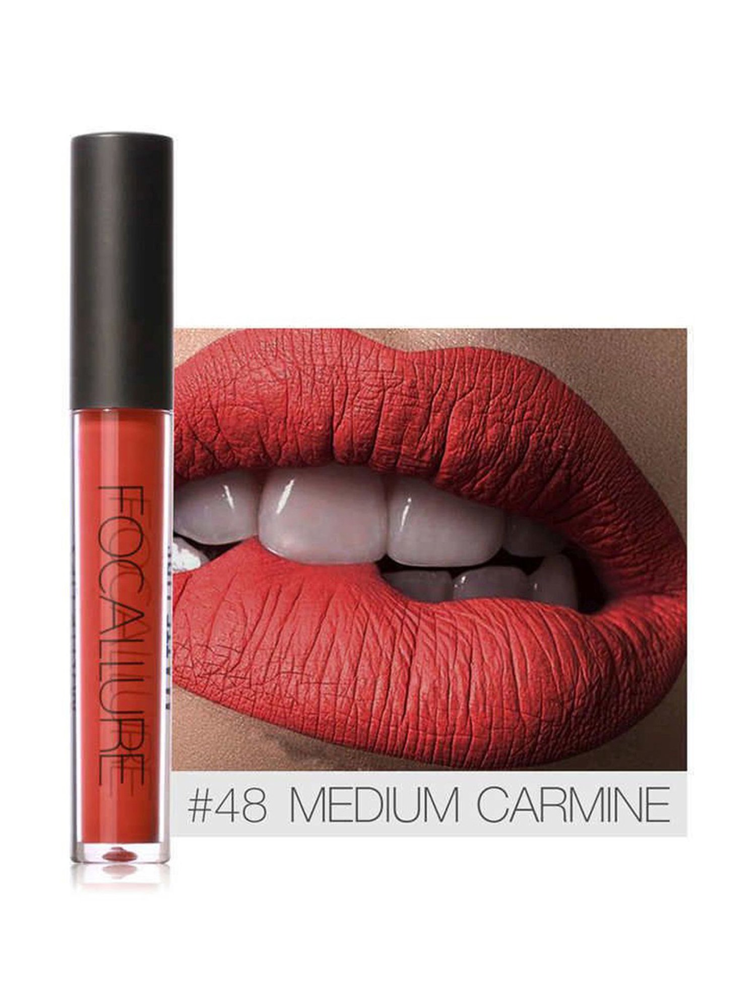 FOCALLURE Matte Liquid Lipstick Medium Carmine - 6 gm