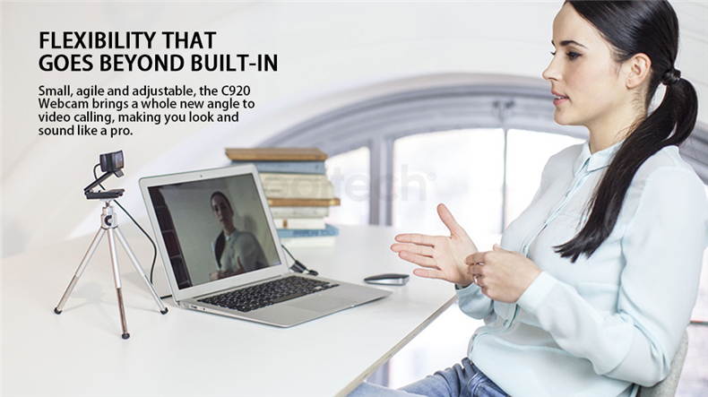 Logitech C920e hd Webcam Video Chat Recording USB Camera HD Smart 1080p Web Camera for Computer Laptop Desktop Logitech C920 upgrade version