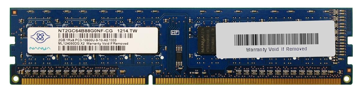Nanyananya Nt2gc64b88g0nf-Cg Nanya 2Gb 240P Pc310600 Cl9 8C 256X8 Ddr31333 1Rx8 1.5V Udimm Desktop Memory