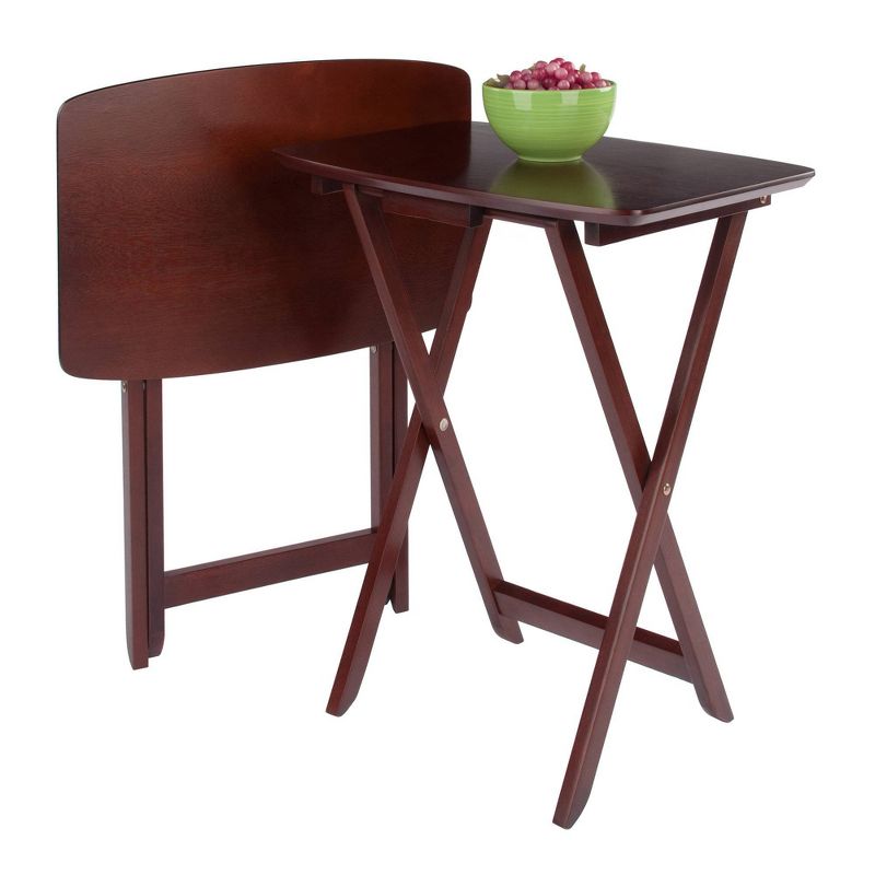 2pc Darlene Snack Table Set Walnut - Winsome