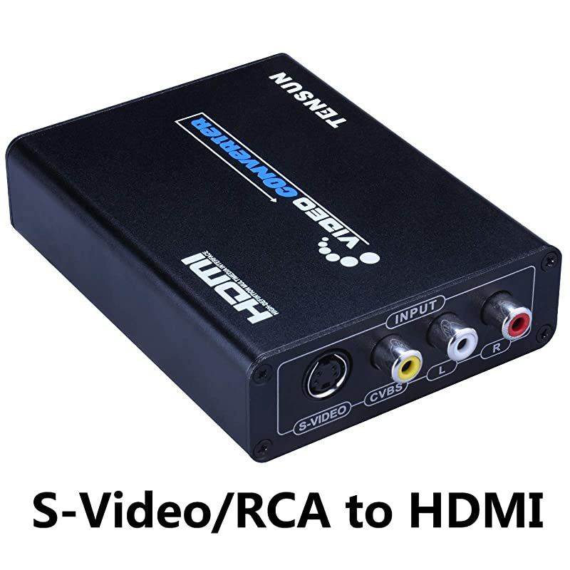 3RCA AV CVBS Composite amp SVideo RL Audio to HDMI Converter Adapter Support 720P1080P for PS2 PS3 NES SNES Nintendo 64 HDTV