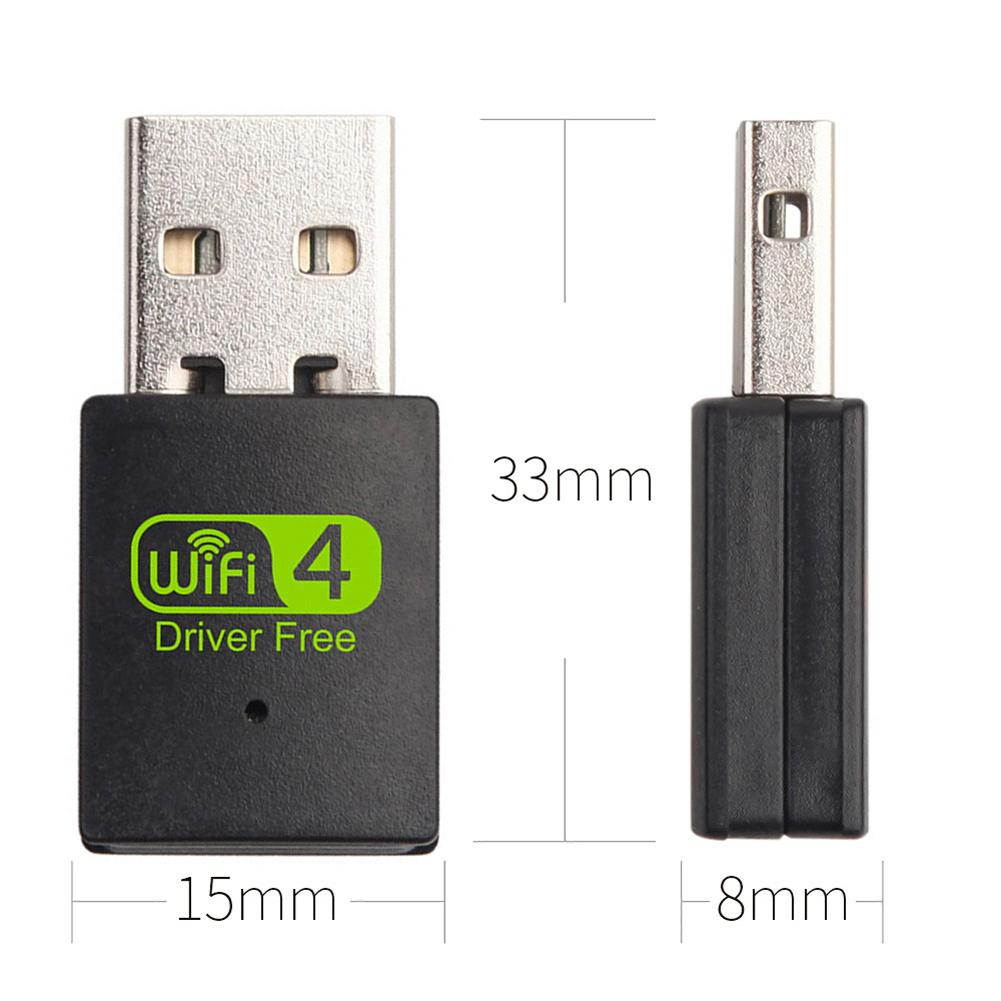 1 pcs 300Mbps Wifi Adapter Driverless Wireless Receiver Network Card USB Wireless WiFi Transmitter Mini Signal Receiver