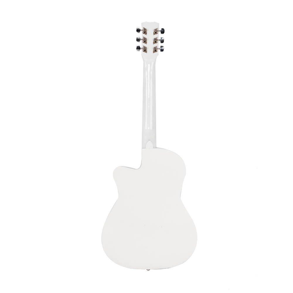 DK-38C Basswood Guitar   Bag   Straps   Picks   LCD Tuner   Pickguard   String Set White