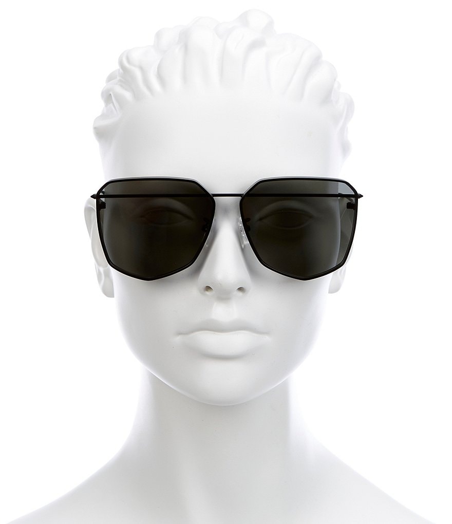 Alexander McQueen Black Brow Bar Gradient Lens Sunglasses