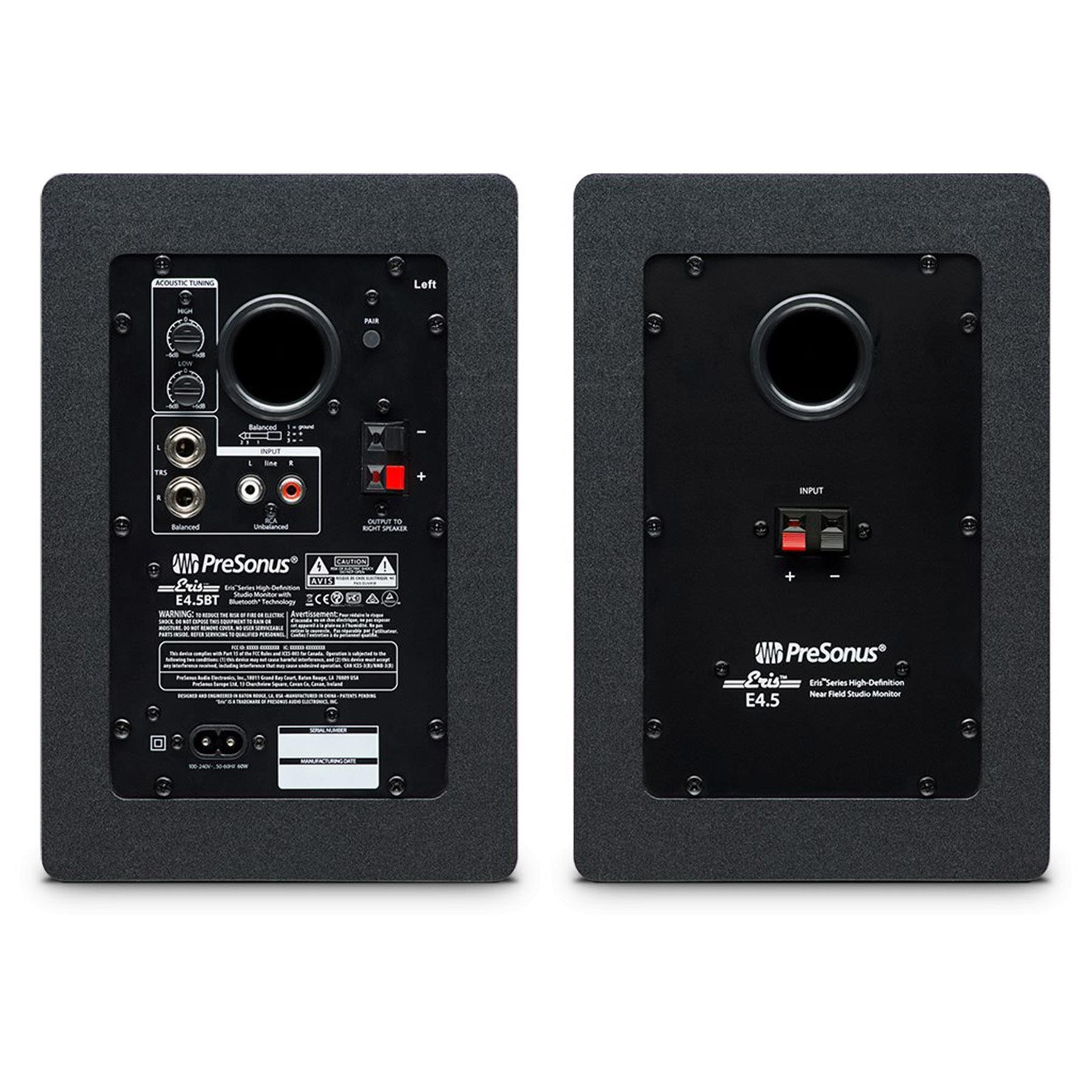 PreSonus Eris E4.5 BT 2-Way 4.5" Active Media Reference Monitor, Bluetooth, Pair