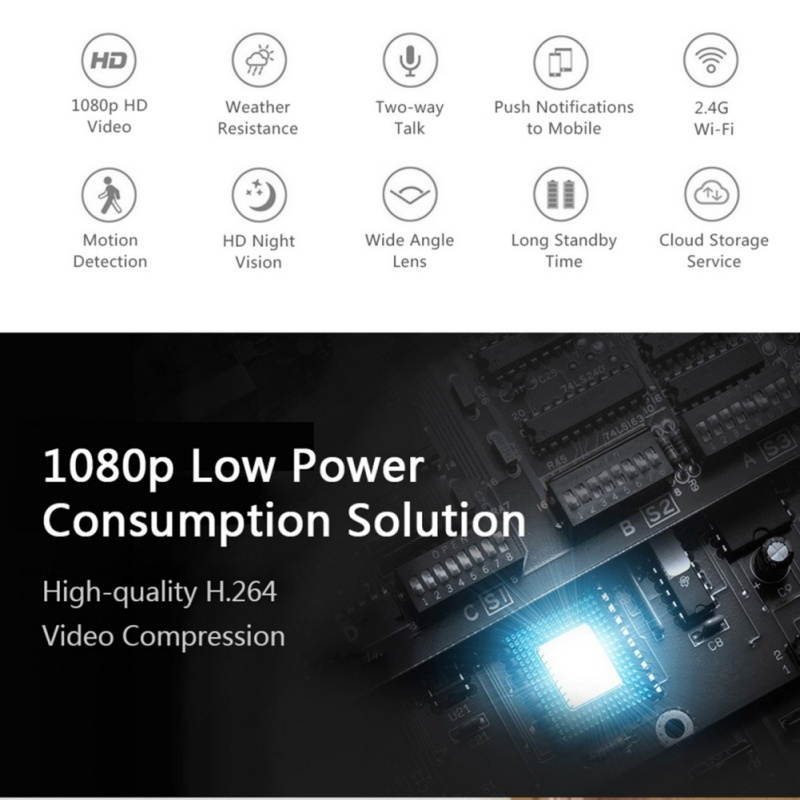 Video Doorbell 1080P Wireless WiFi With Chime Doorbell Camera Monitor No Monthly Fee Cloud Storage HD WiFi Security Camera Two Way Talk For IOS & Android Phone