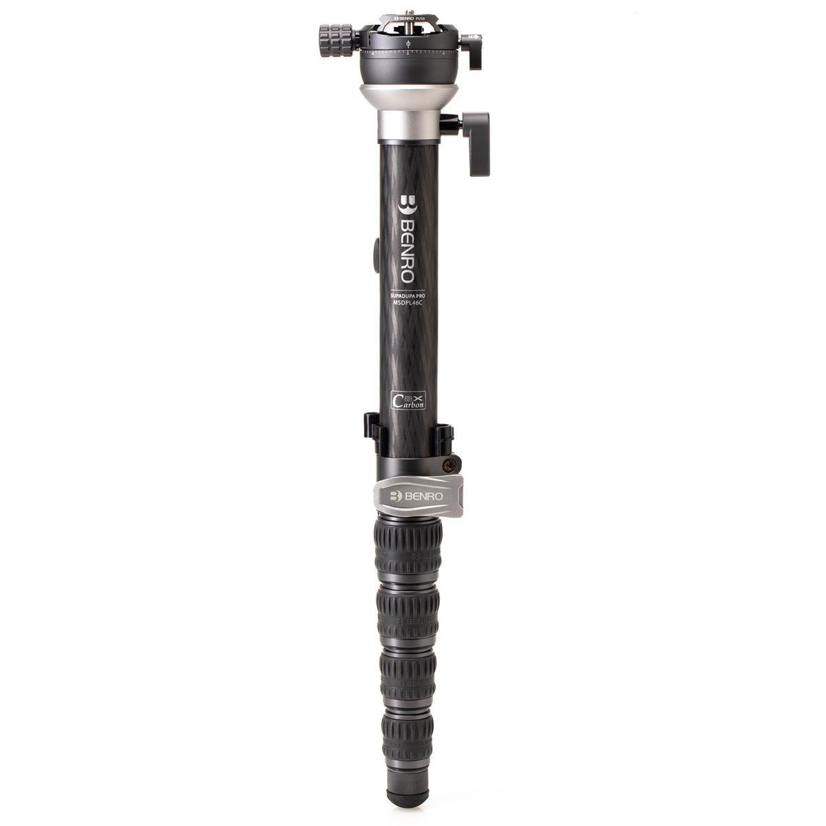Benro MSDPL46C SupaDupa Carbon Fiber Monopod w/ Leveling Pan Head 70 lb Load