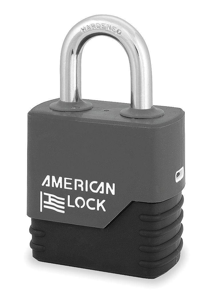 Padlock, KA, 1-1/8 In H, 5 Pin, Steel