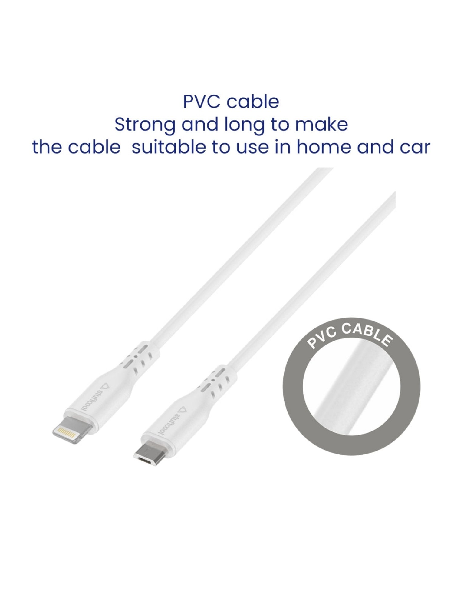 Stuffcool Celer Type C To Lightning Cable with Type-c Fast Charging Cable (White)