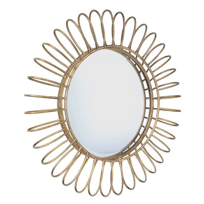 Sun Loop Decorative Wall Mirror Gold - Stonebriar Collection