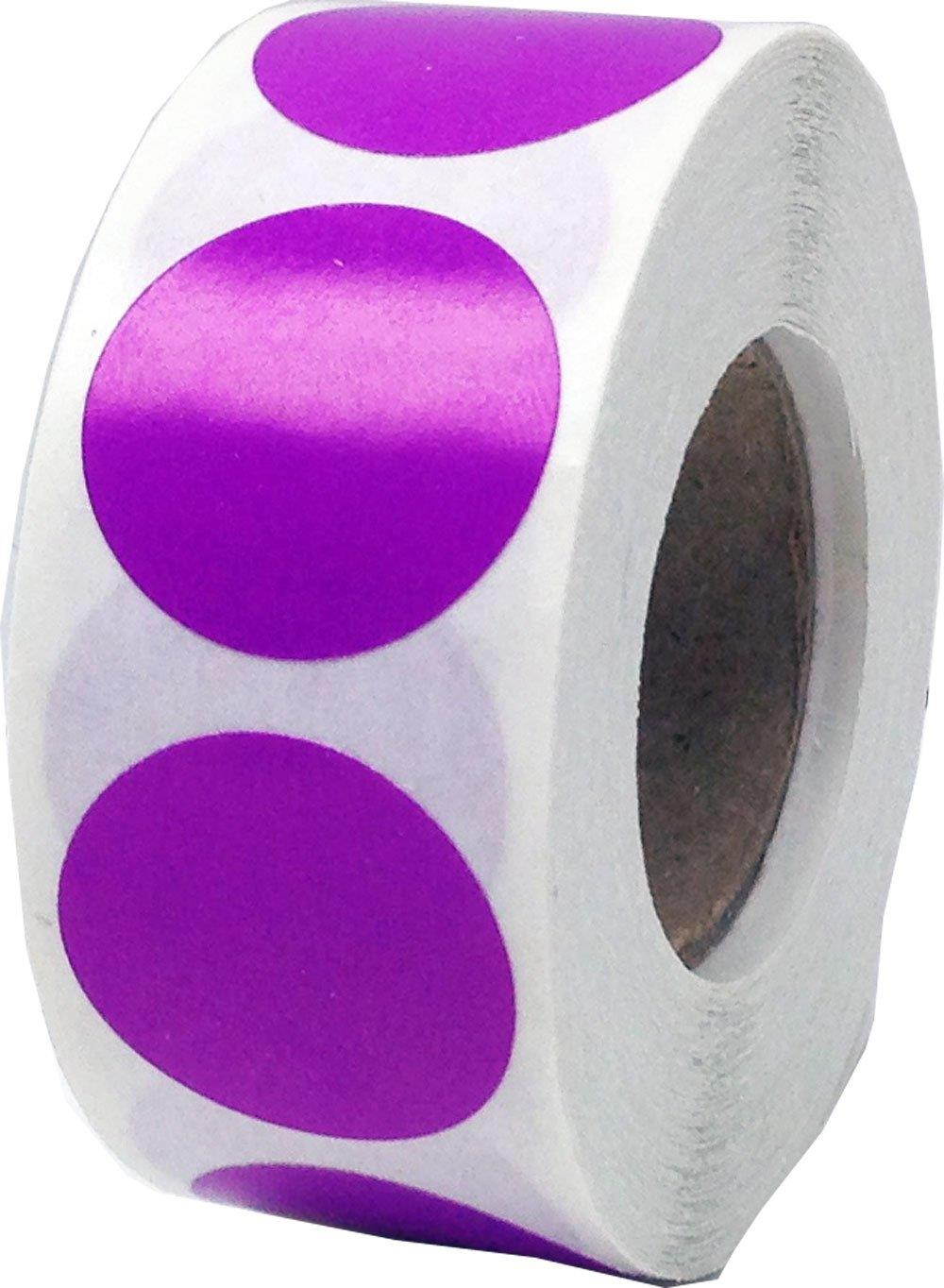 Color Coding Labels Lilac Round Circle Dots For Organizing Inventory 3/4 Inch 500 Total Adhesive Stickers