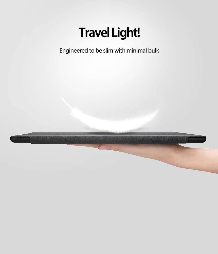 Ringke Smart Cover Apple Pencil Stand Case Compatible for iPad Pro 2017 (10.5") Multi-Angle Tablet Stand with Pencil Storage and Stand Feature