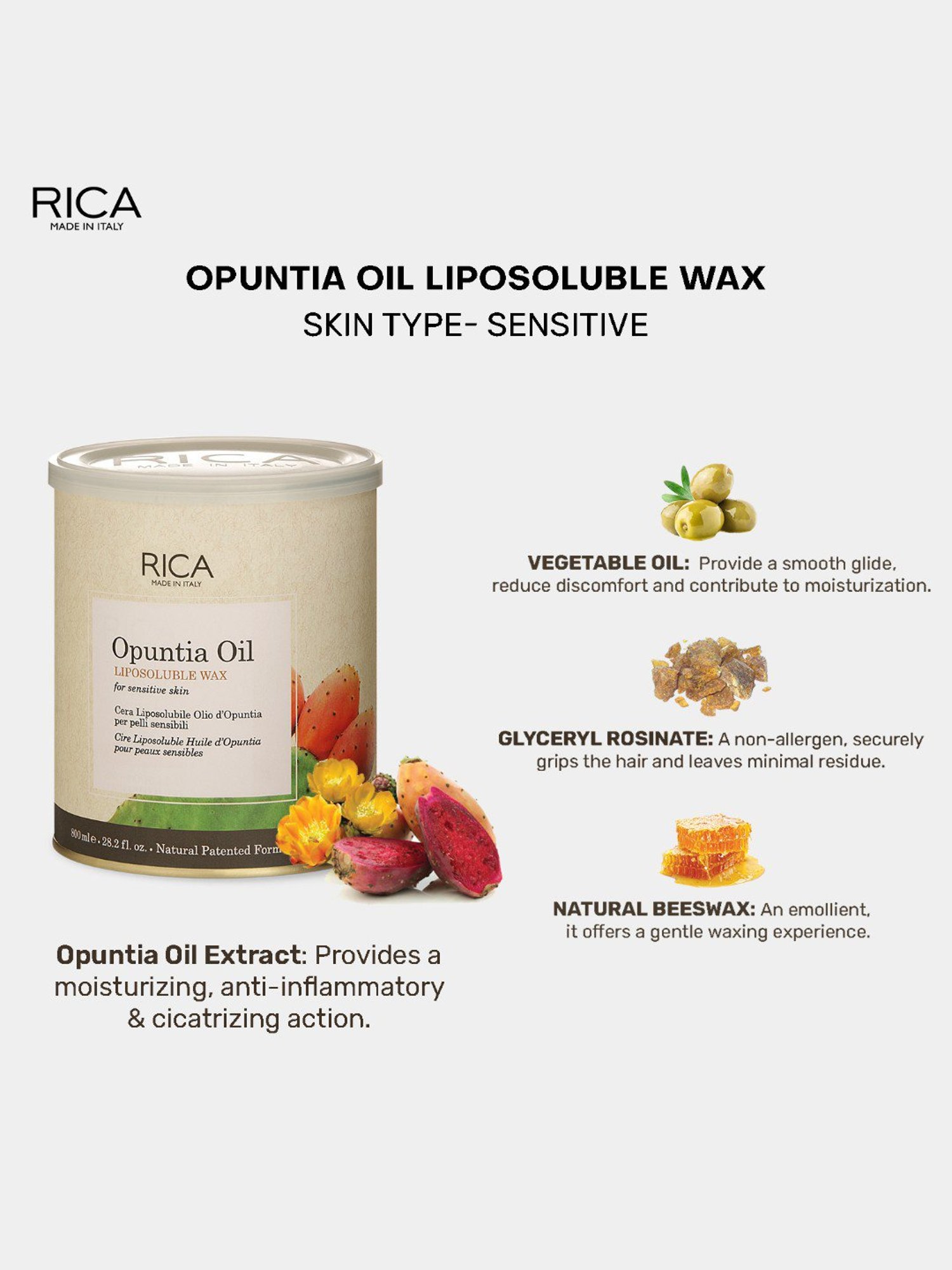 Rica Opuntia Oil Liposoluble Wax - 800 ml