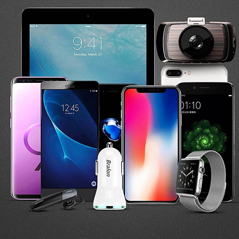 USB Car Charger[2-Pack],24W/4.8A Rapid Car Charger Compatible with Phone 12(Pro Max)/12 mini/11 Pro Max/Xs/Xs max/Xr/X/8,G.alaxy Note S10/S9/S8 and More