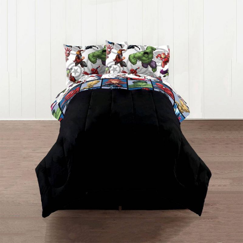 Marvel Avengers Team Twin Comforter Blue