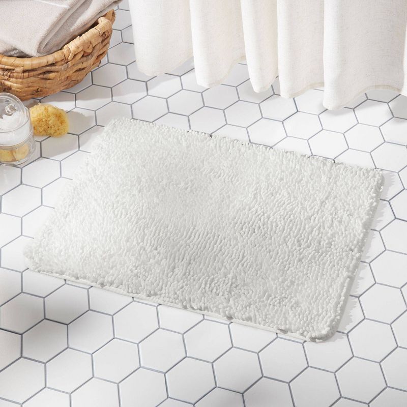 17"x24" Bali Breeze Bath Mat White - Home Dynamix