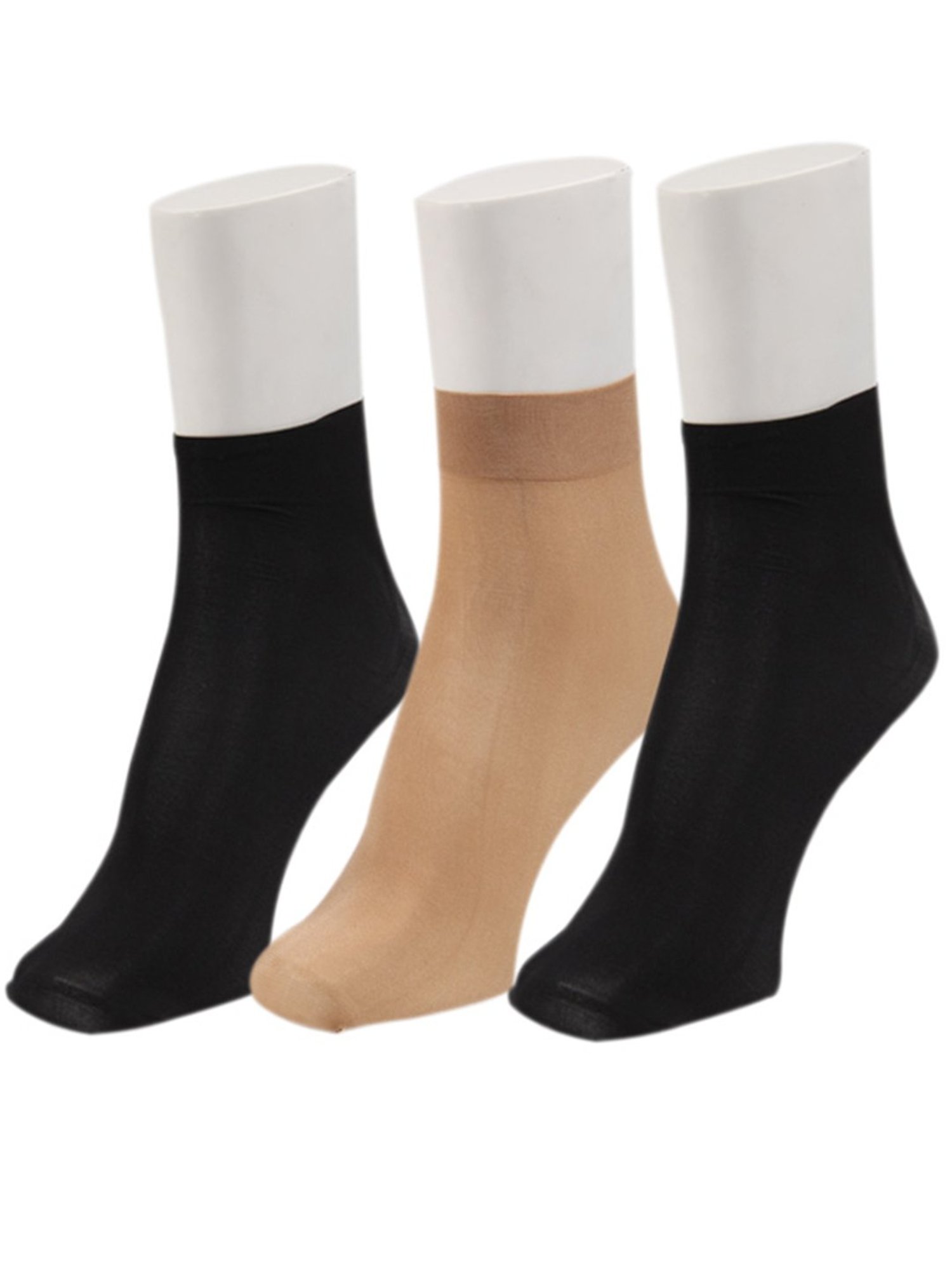 NEXT 2 SKIN Beige & Black Socks - Pack of 3