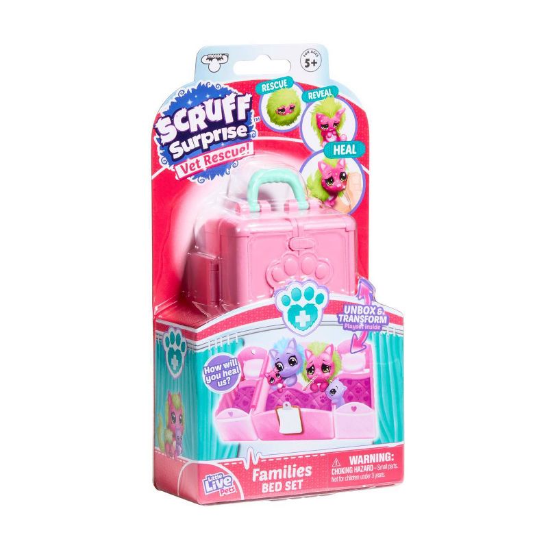 Little Live Pets Scruff Surprise Vet Rescue Families Bed Set