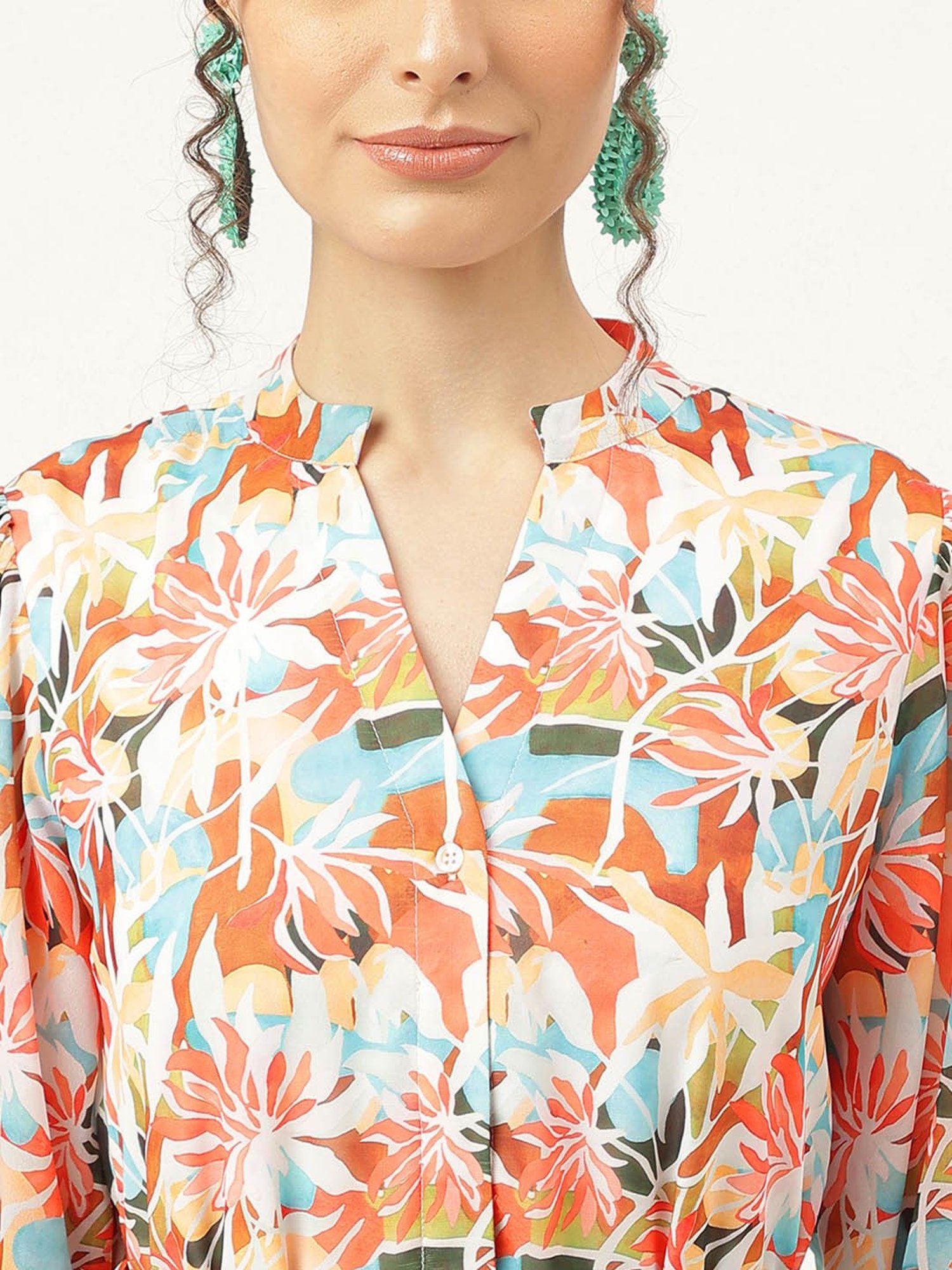 MASAKALI.CO Multicolor Printed A Line Dress