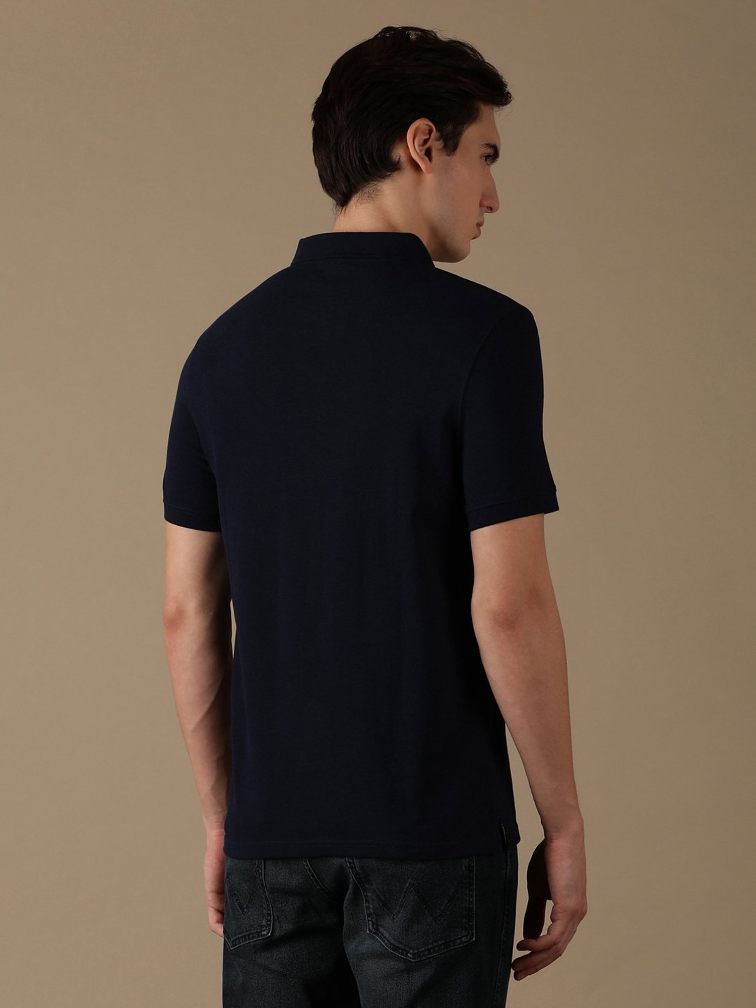 Wrangler Navy Regular Fit Polo T-Shirt