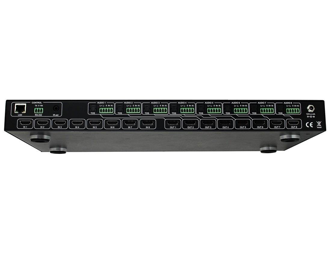 AVPro Edge - AC-MX88-AUHD-GEN2 - 2 18Gbps 4K AUHD 8x8 Matrix Switch with Digital Audio & Balanced Audio Out