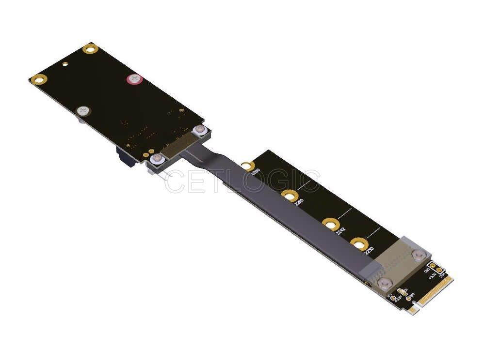 NGFF M.2 Key-M to mPCIe mini PCIe Adapter Cable 15cm, R46SF
