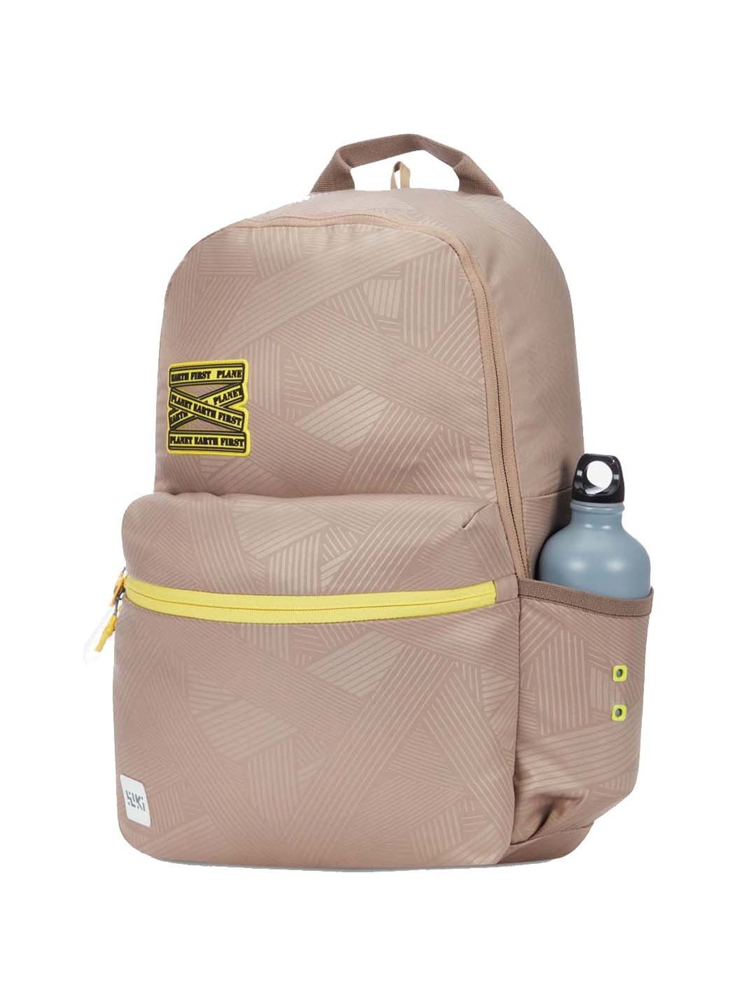 Wiki 18.5 Ltrs Beige Medium Backpack