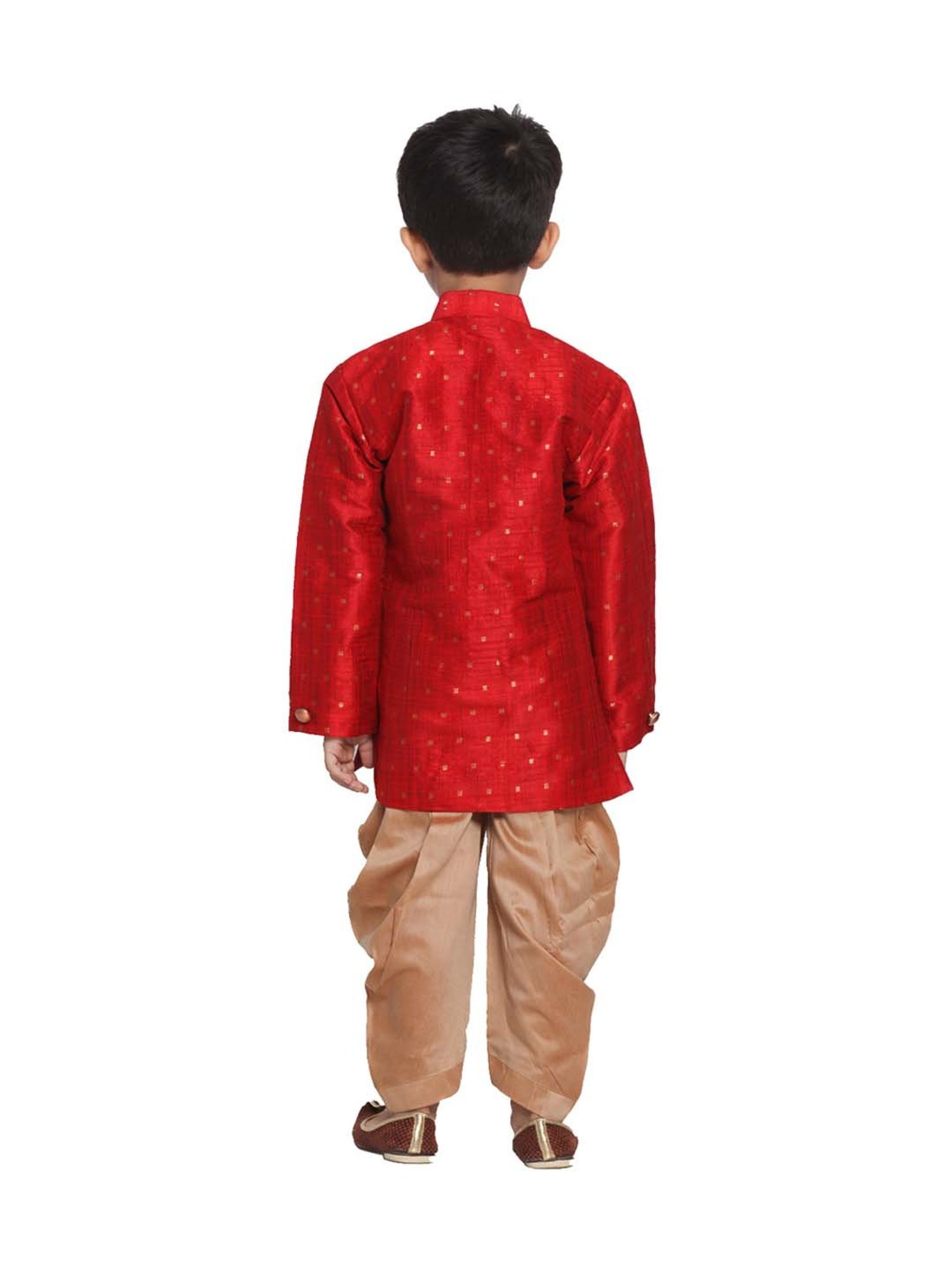VASTRAMAY Boys Turquoise Floral Full Sleeves Indowestern
