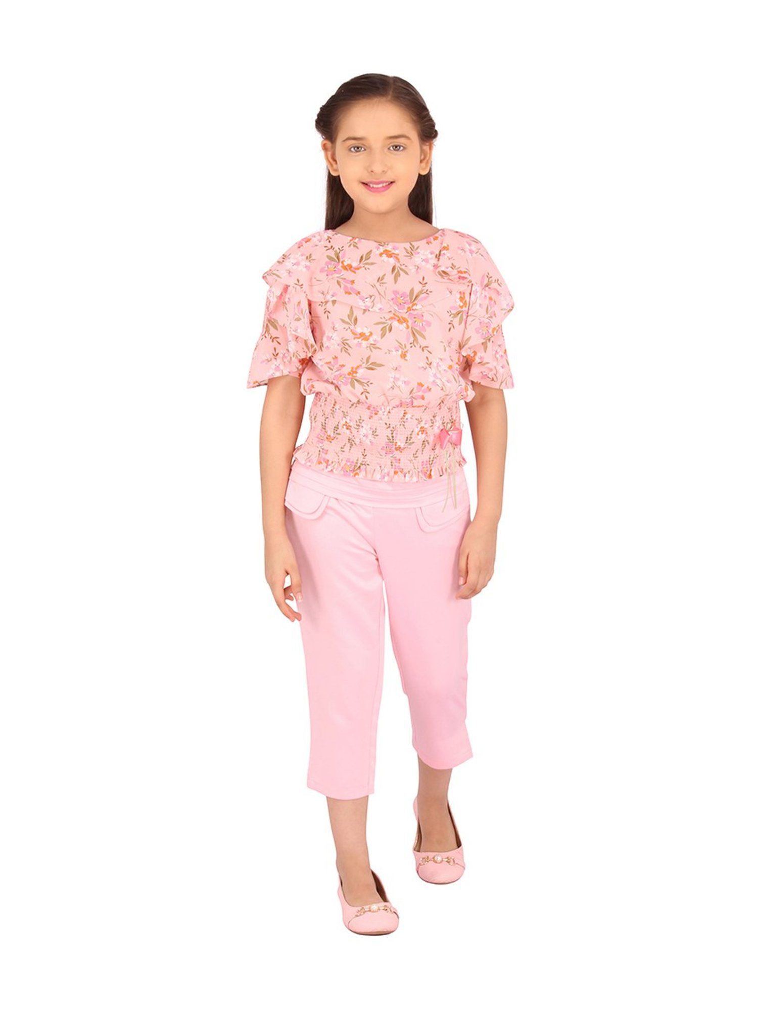 Cutecumber Kids Pink Floral Print Top