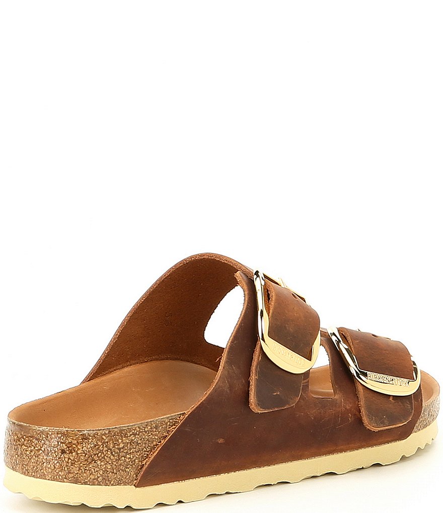 Birkenstock Women's Arizona Oiled Leather Big Buckle Slide Sandals