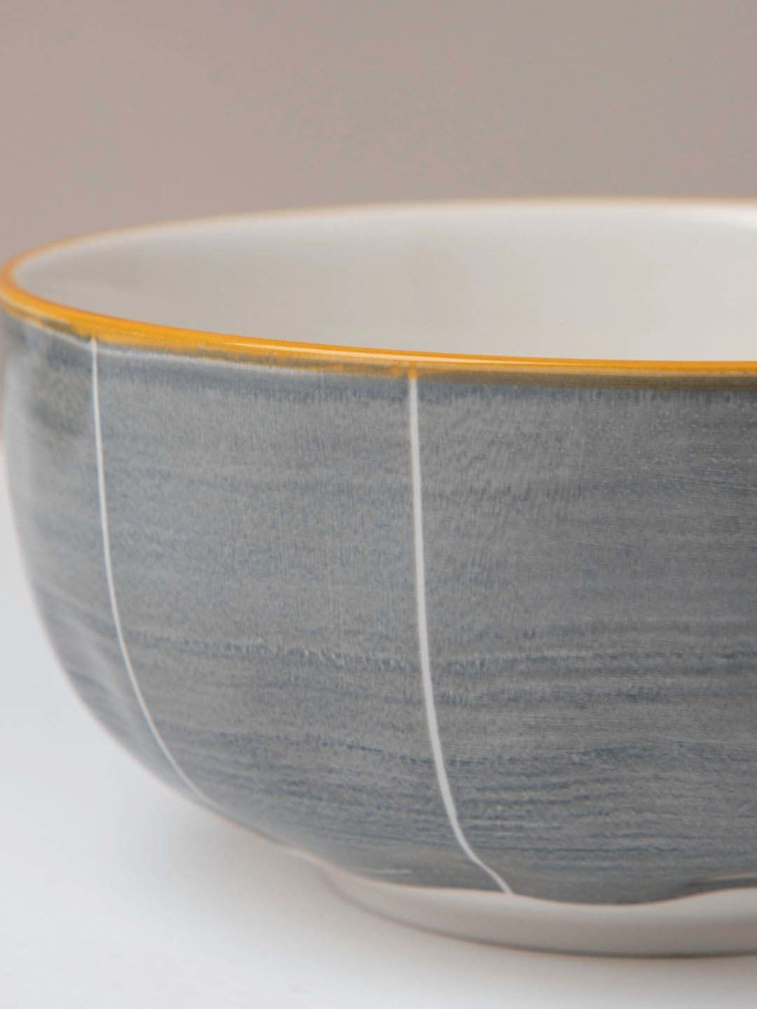 Nestasia Willow Dark Grey Microwave & Dishwasher Safe Ceramic Snack Bowl Large, 500ml