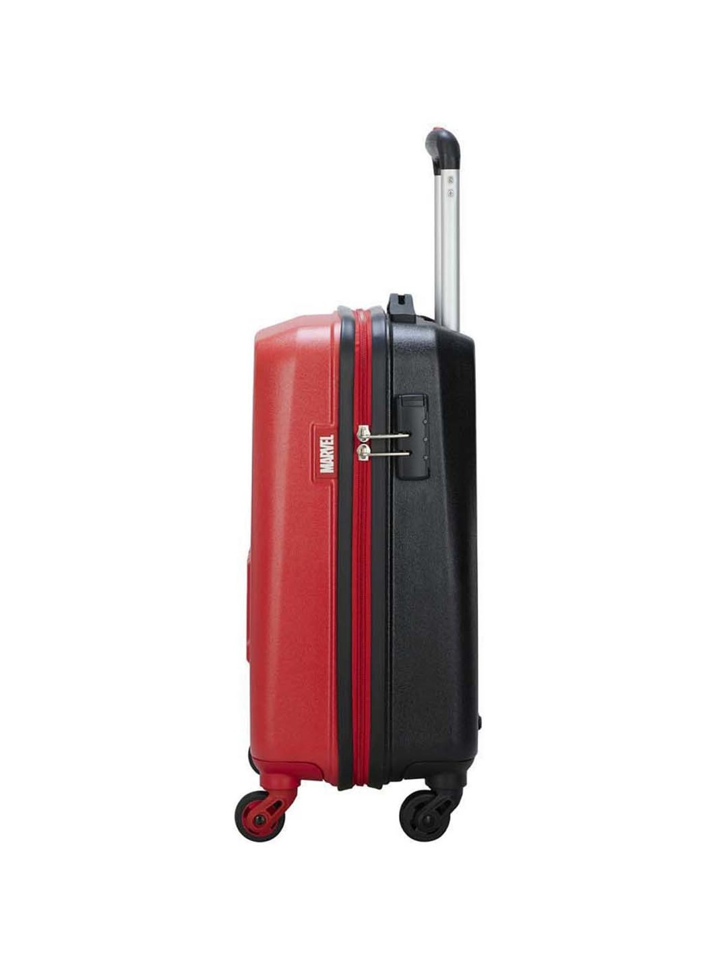 Skybags Marvel Red & Black Textured Hard Small Trolley Bag - 36 cm