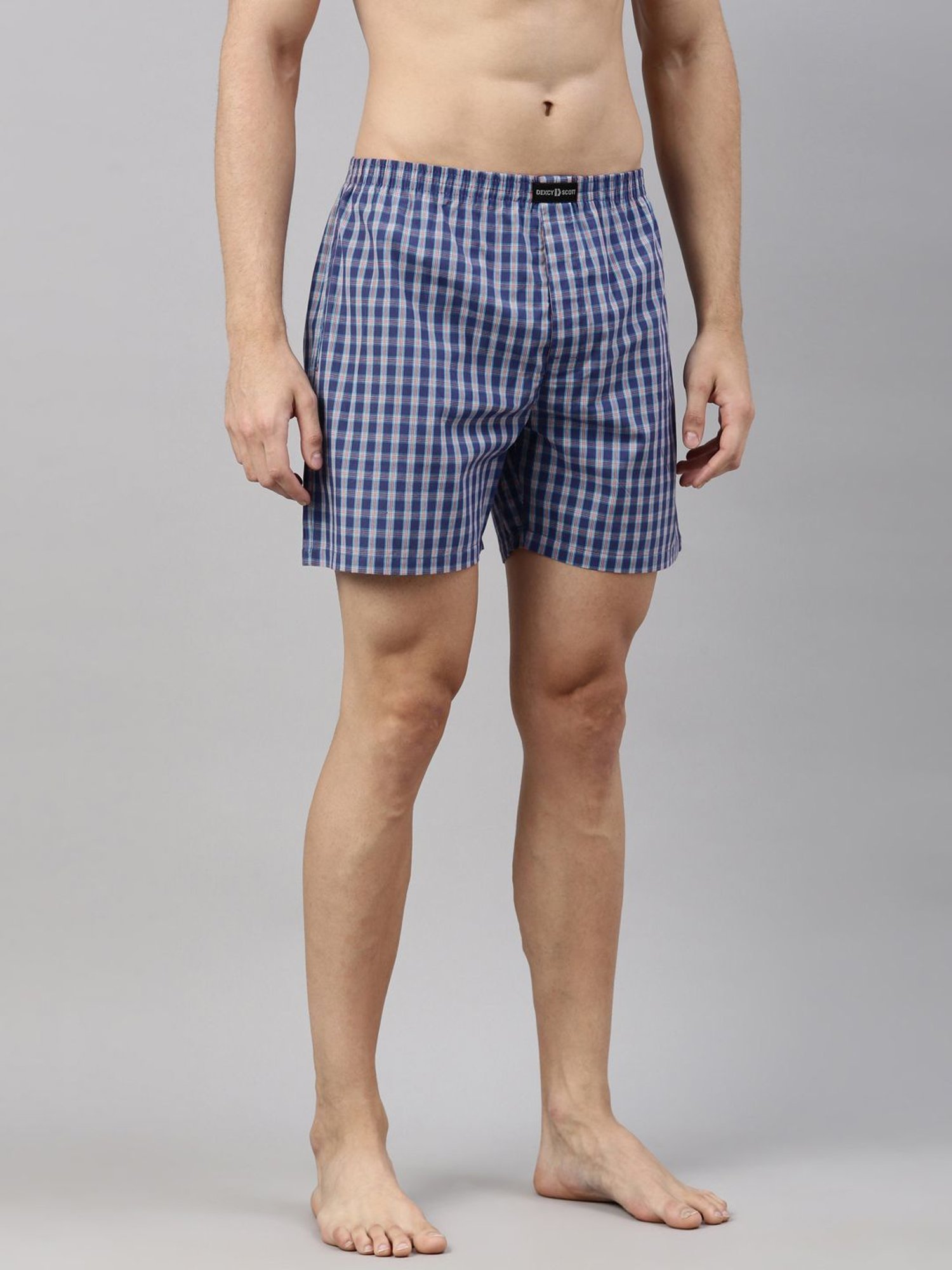 DIXCY SCOTT MAXIMUS Multi Cotton Regular Fit Checks Boxers - Pack Of 2