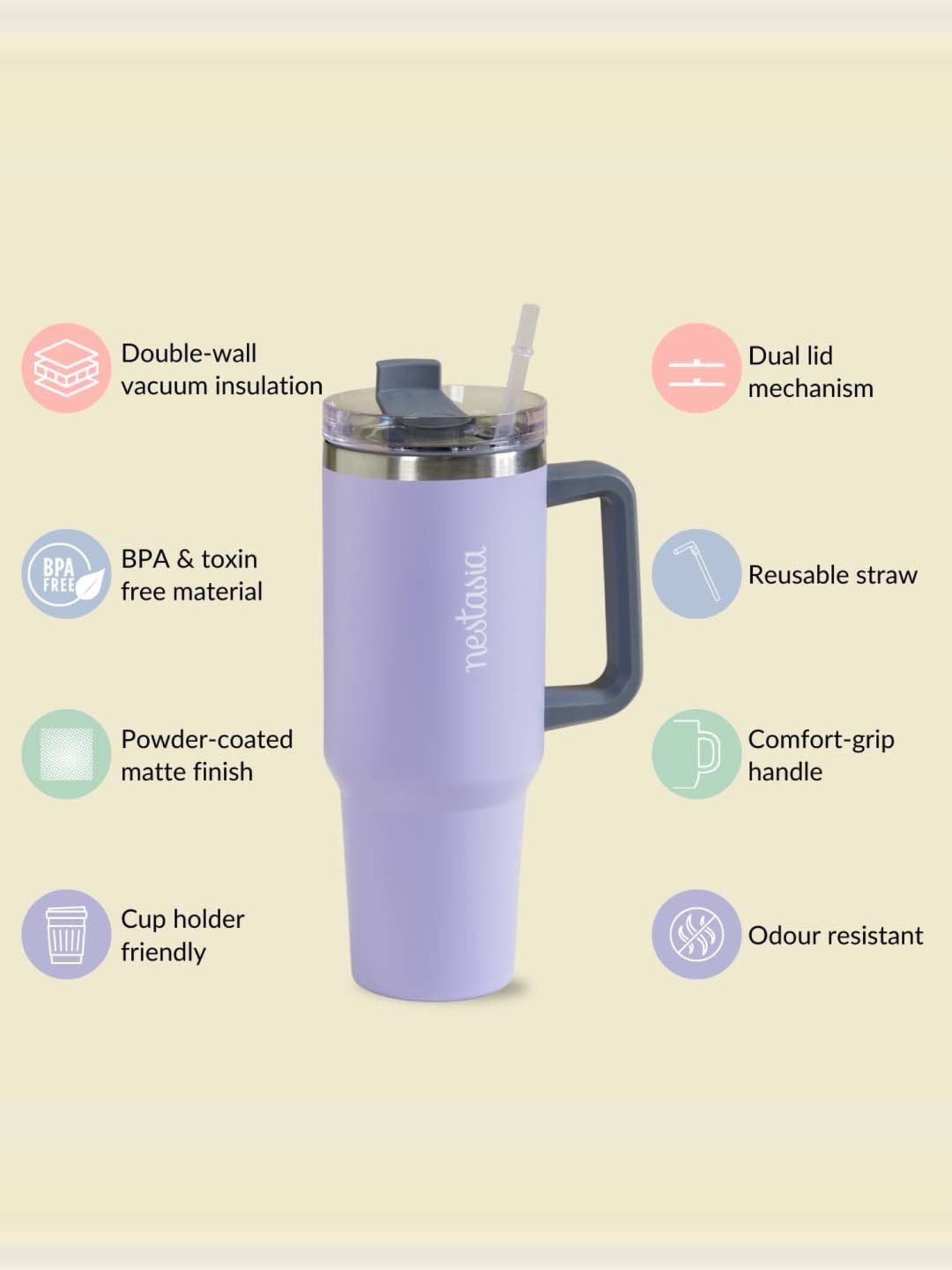 Milton Elfin Silver Stainless Steel Insulated Water Bottle (160 ml) - Set of 1